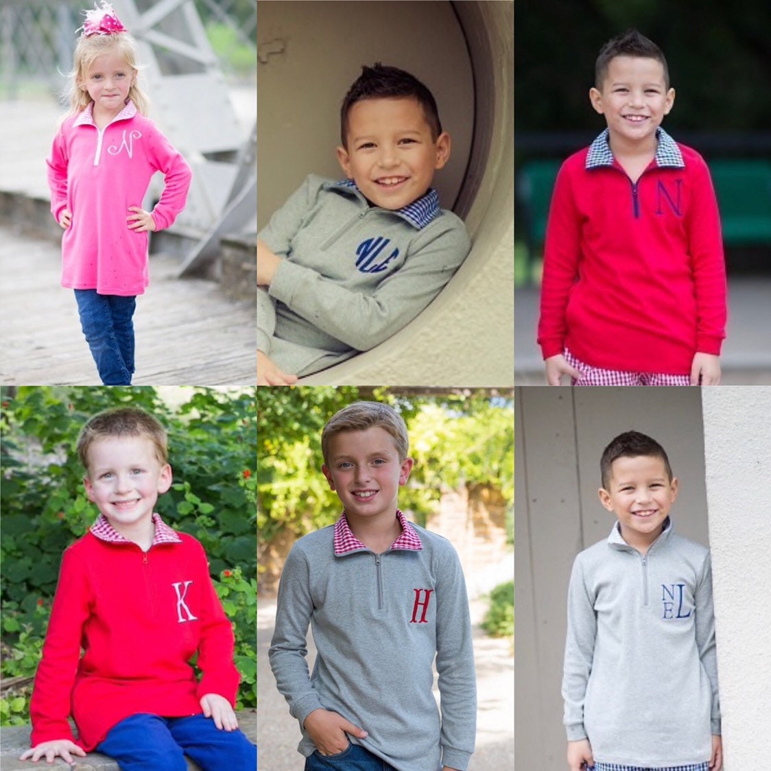 Personalized Kids Pullover: Monogrammed Cotton Zip Up