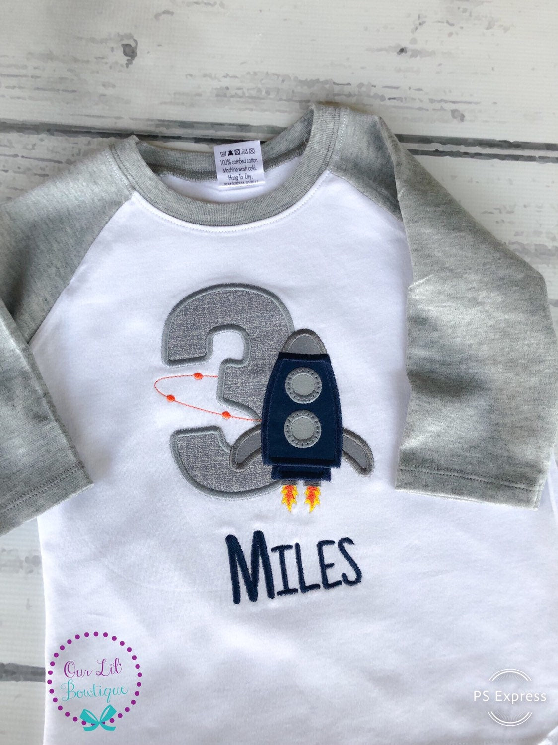 Rocket Ship Birthday Shirt: Personalized Astronaut Party Tee