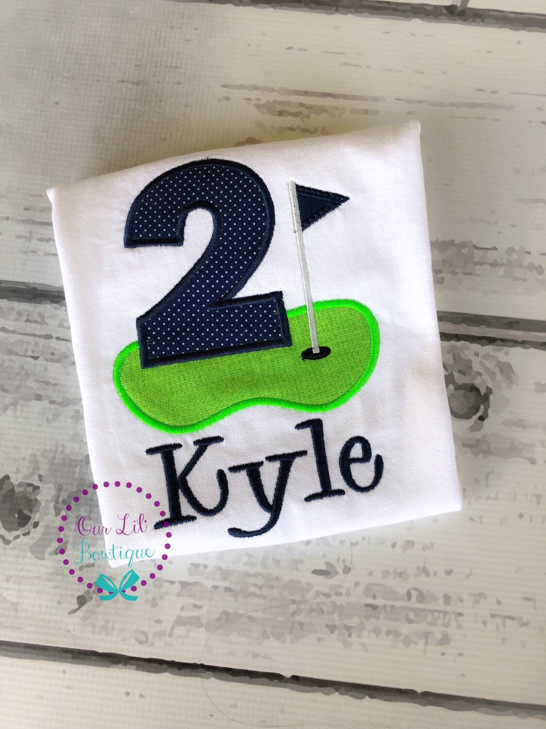 Personalized Golf Birthday Shirt - Embroidered Boy's Tee - Golf Shirt - Golf Birthday