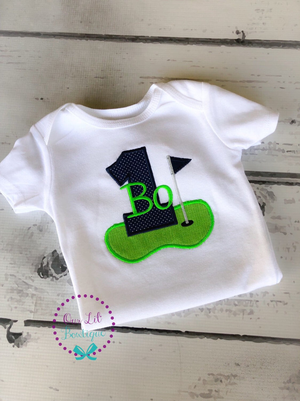 Personalized Golf Birthday Shirt - Embroidered Boy's Tee - Golf Shirt - Golf Birthday