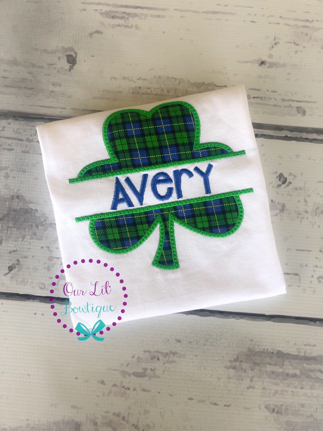 Personalized St. Patrick's Day Shamrock Shirt: Embroidered Cotton