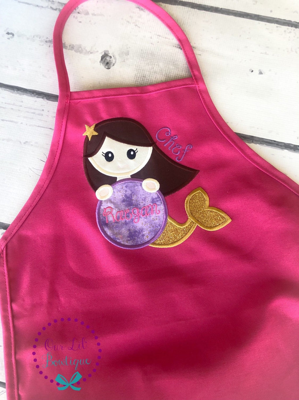 Mermaid Personalized Kids Apron: Little Chef Gift