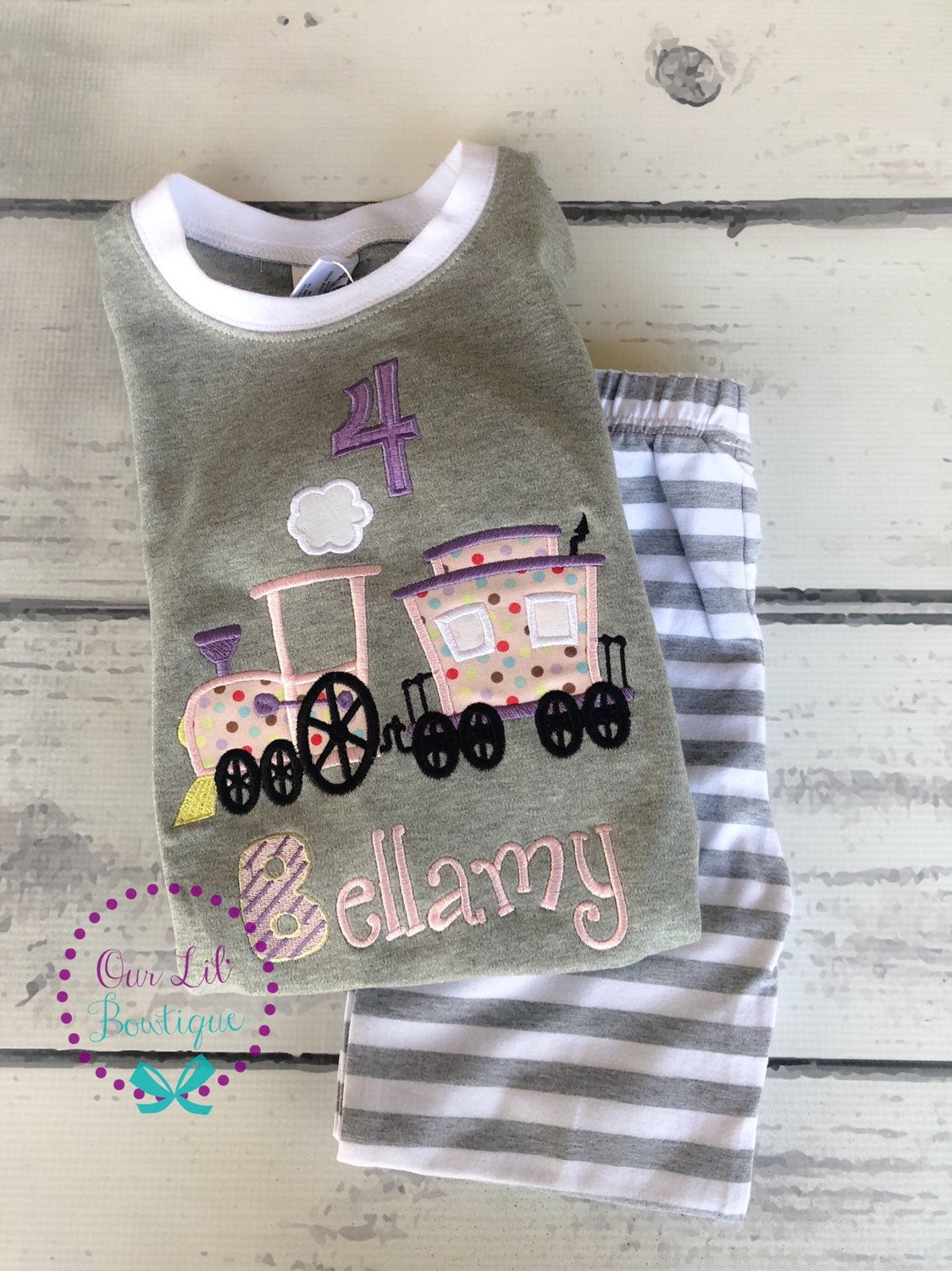 Train Birthday Shirt: Personalized Applique Outfit