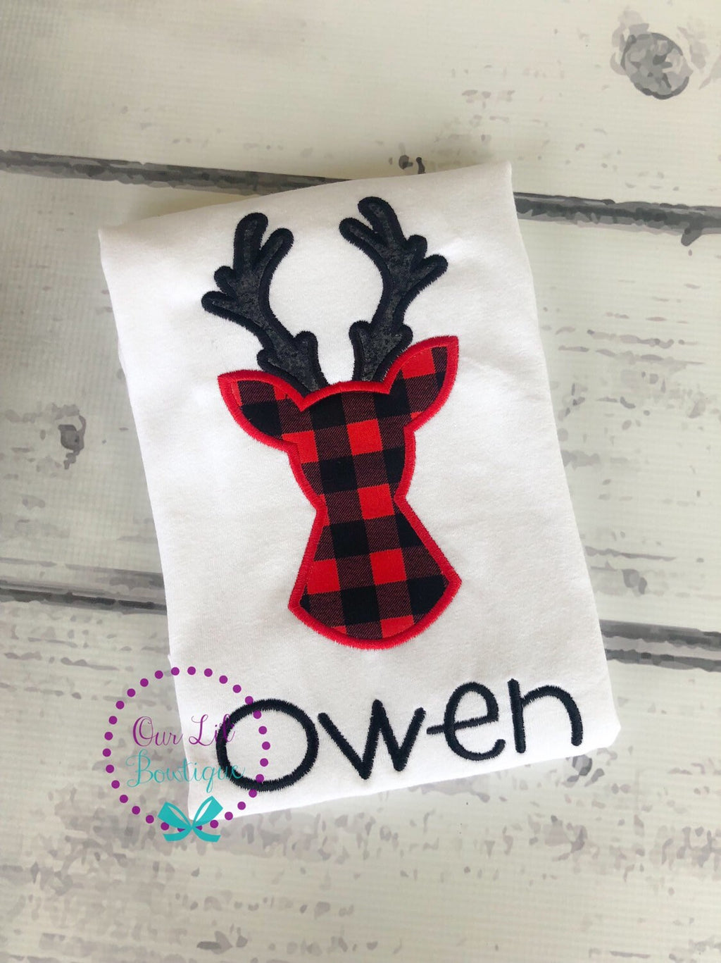 Reindeer Silhouette Shirt - Kids Reindeer Shirt - Boy Reindeer Shirt - Girl Reindeer Shirt - Sibling Christmas Shirt - Christmas Shirts