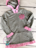 Personalized Kids Zip Up - Personalized Kids Pullover - Monogrammed Pullover - Boys Monogram Zip Up - Gingham - Girls Monogram Zip Up