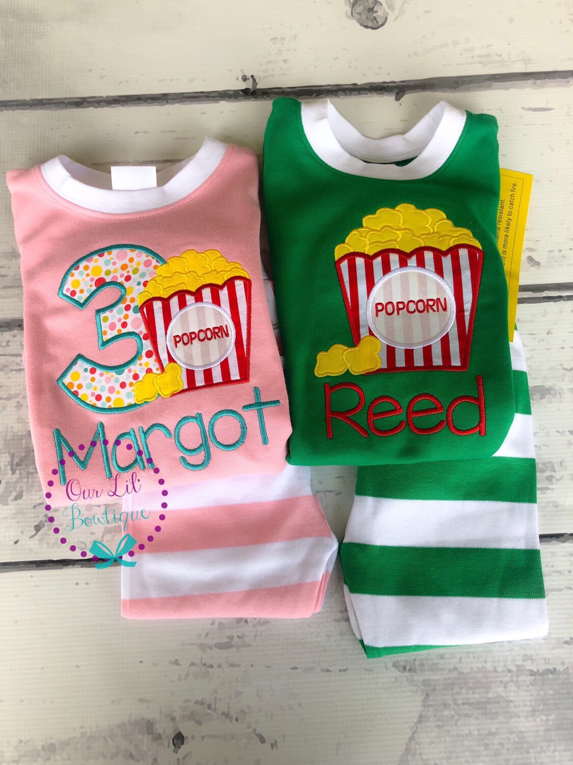 Personalized Popcorn Birthday Shirt: Movie Party Outfit
