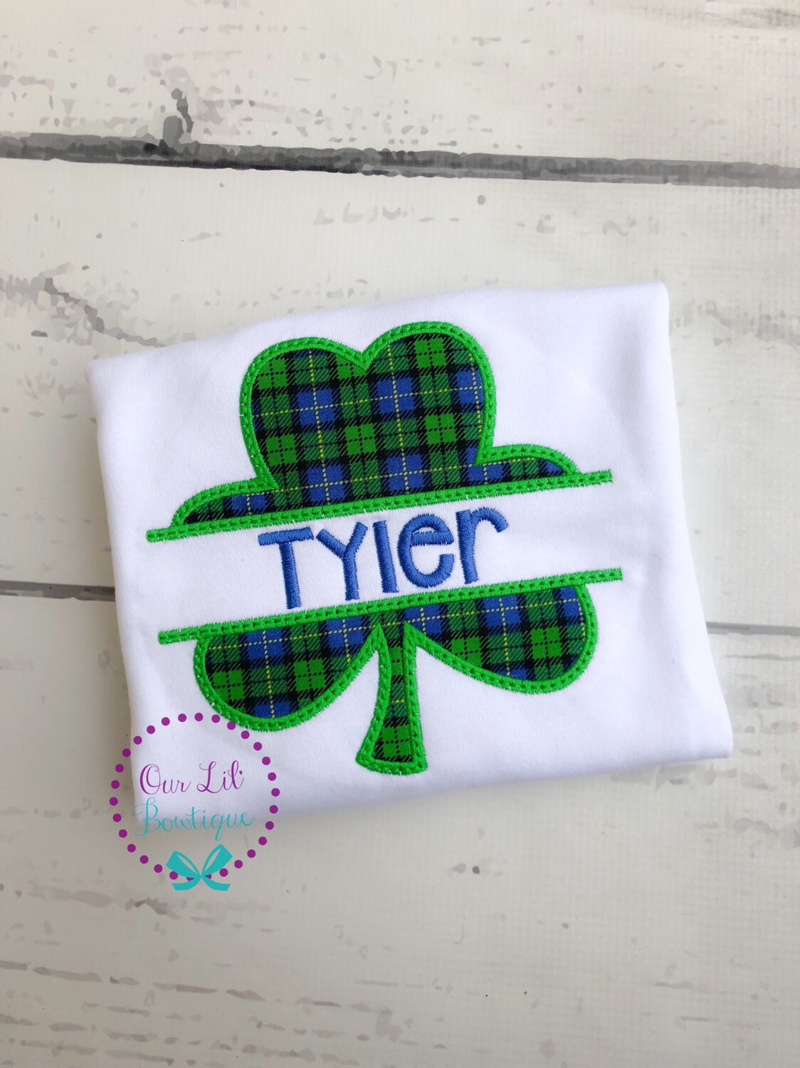 Personalized St. Patrick's Day Shamrock Shirt: Embroidered Cotton