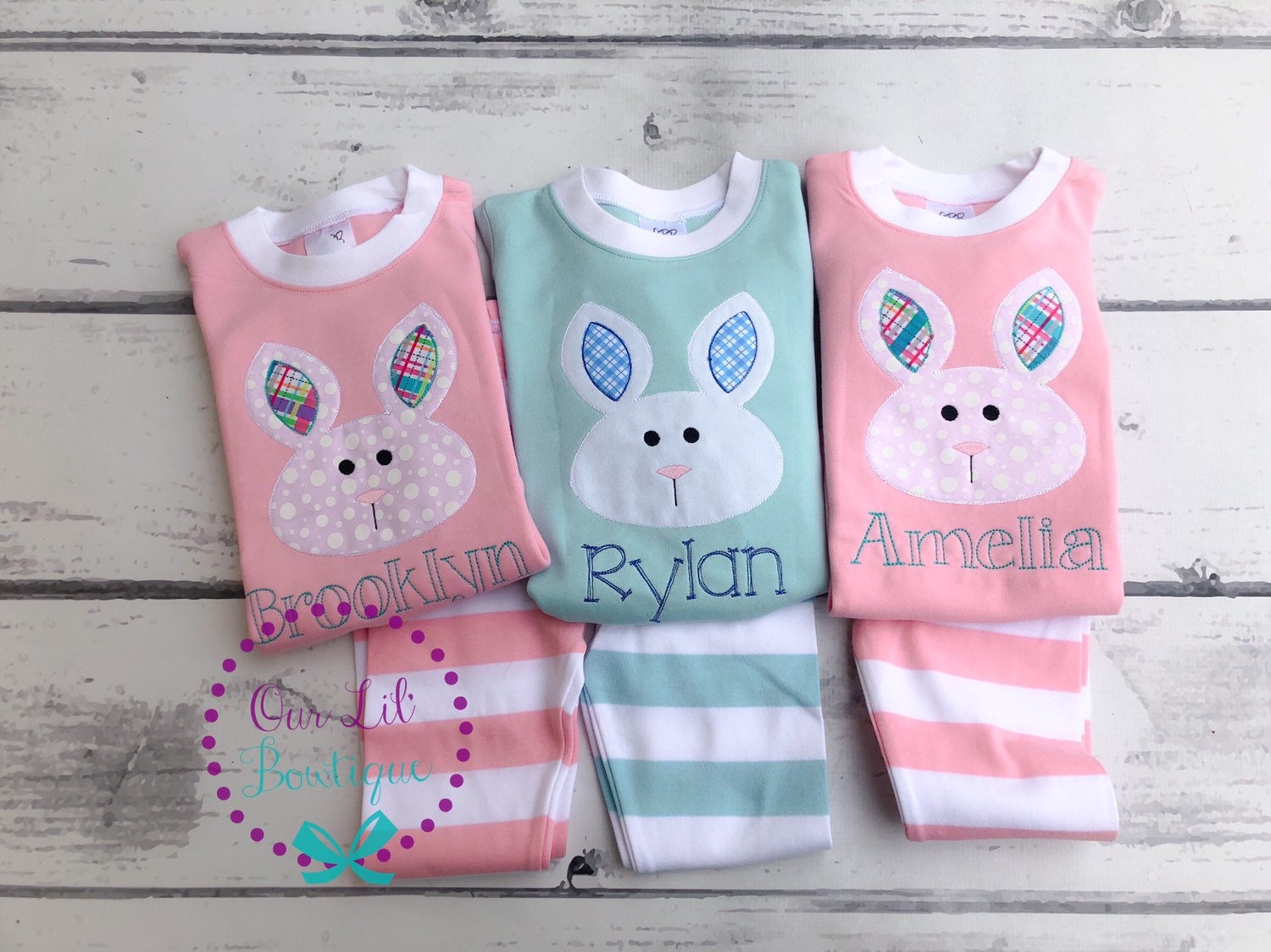 Personalized Easter Bunny Pajamas: Cotton Blend PJs