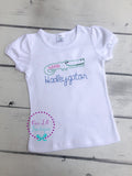 Personalized Alligator Shirt: Vintage Stitch Embroidery