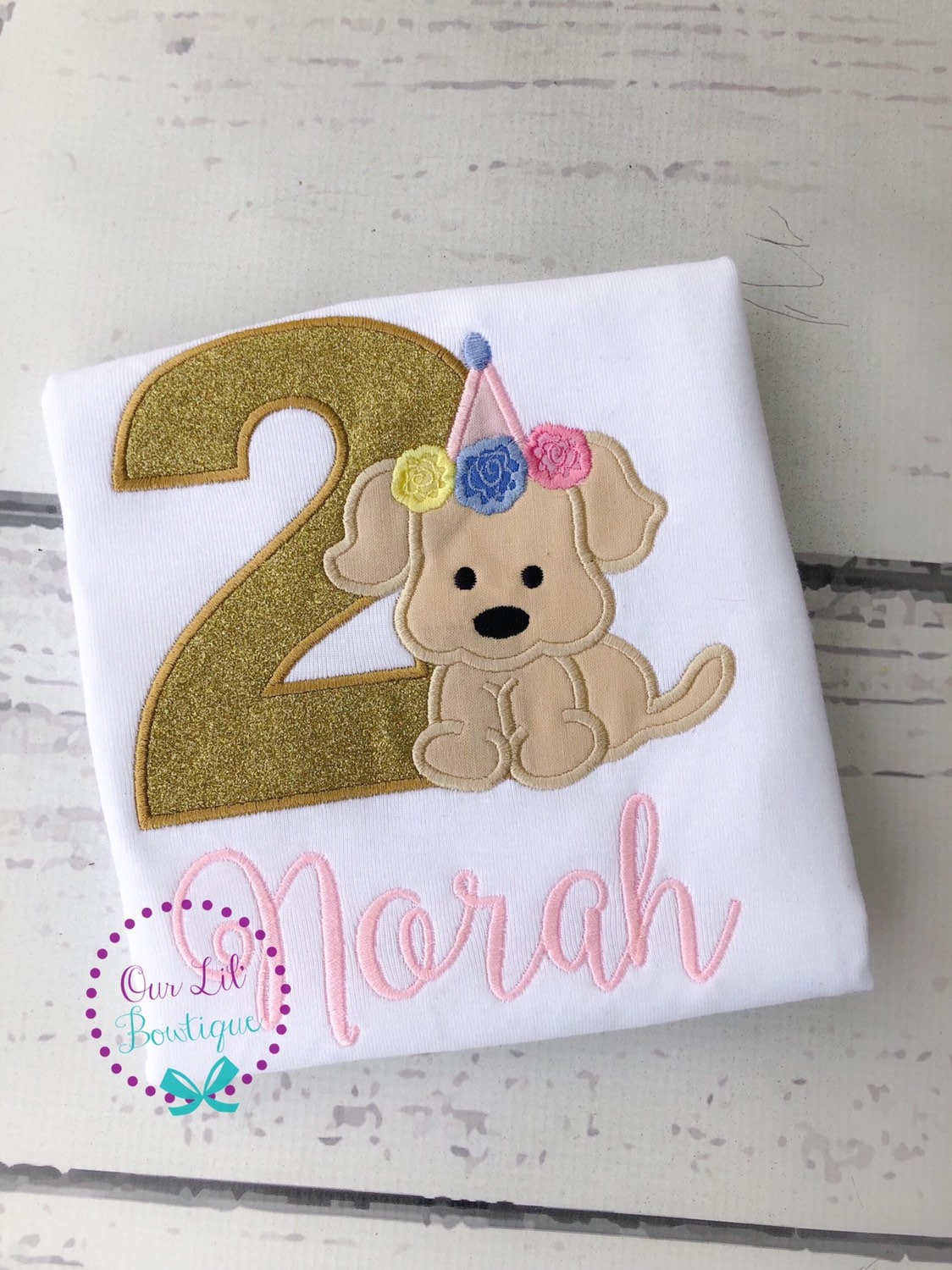 Puppy Birthday Shirt - Puppy Shirt - Personalized - Applique Shirt - Dog Birthday - Birthday Shirt- Personalized Birthday - Puppy Birthday