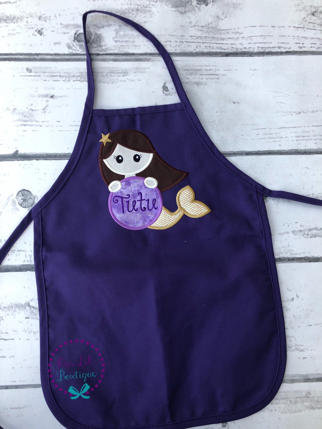 Mermaid Personalized Kids Apron: Little Chef Gift