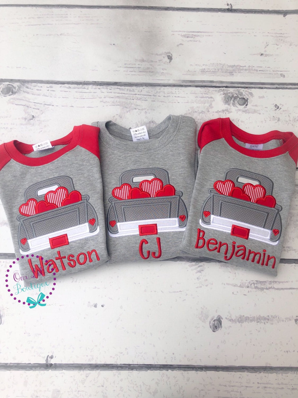 Personalized Valentine's Truck Appliqué Shirt - Baby & Toddler