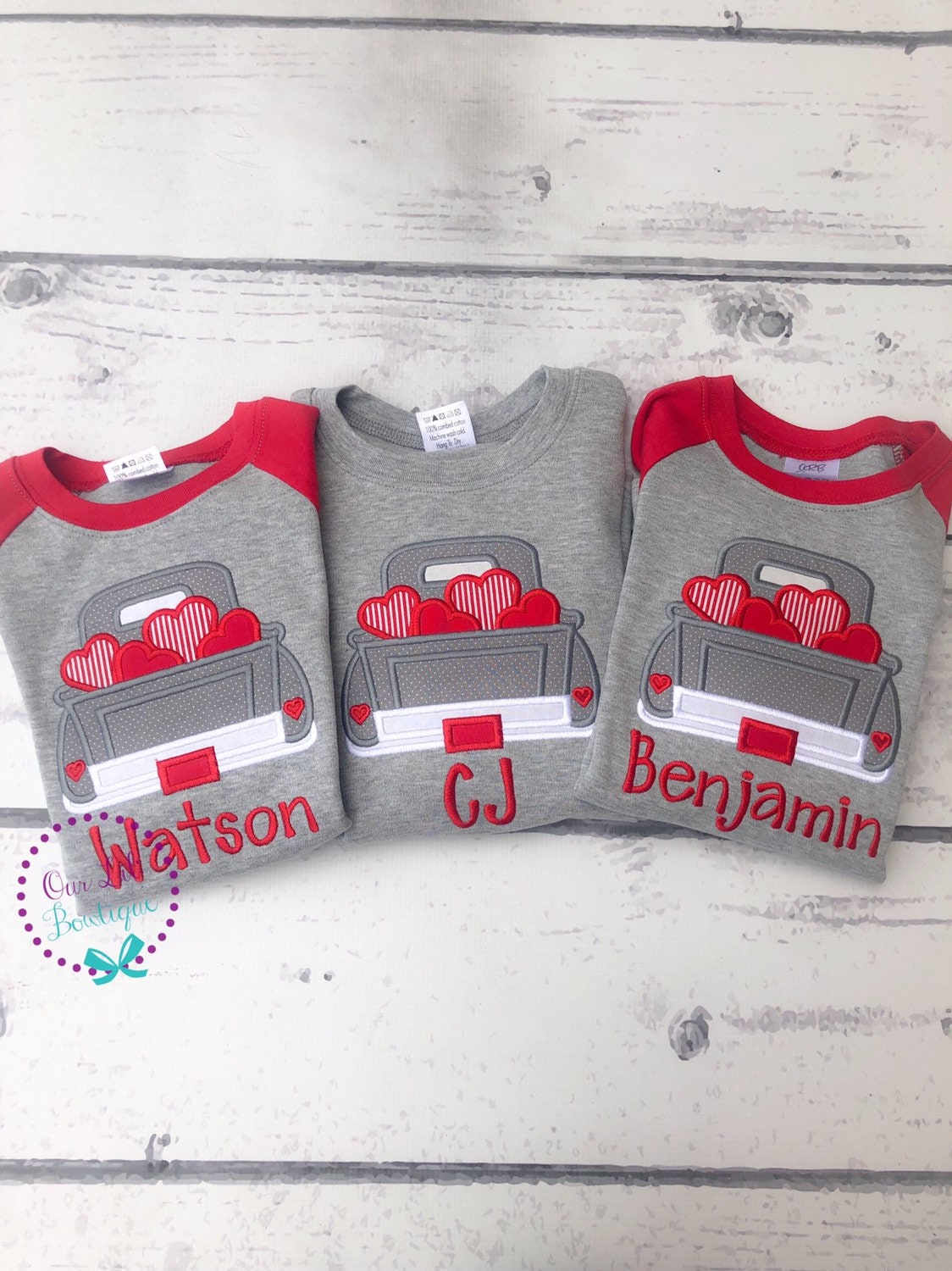 Personalized Valentine's Truck Appliqué Shirt - Baby & Toddler