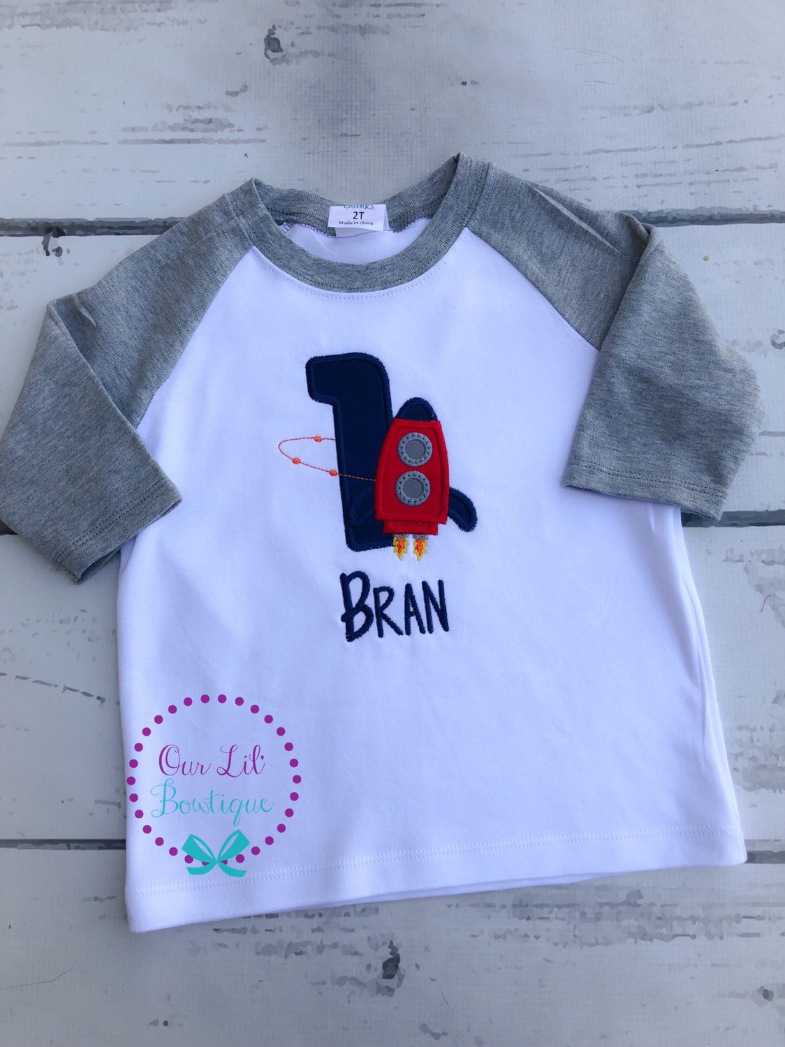 Rocket Ship Birthday Shirt: Personalized Astronaut Party Tee