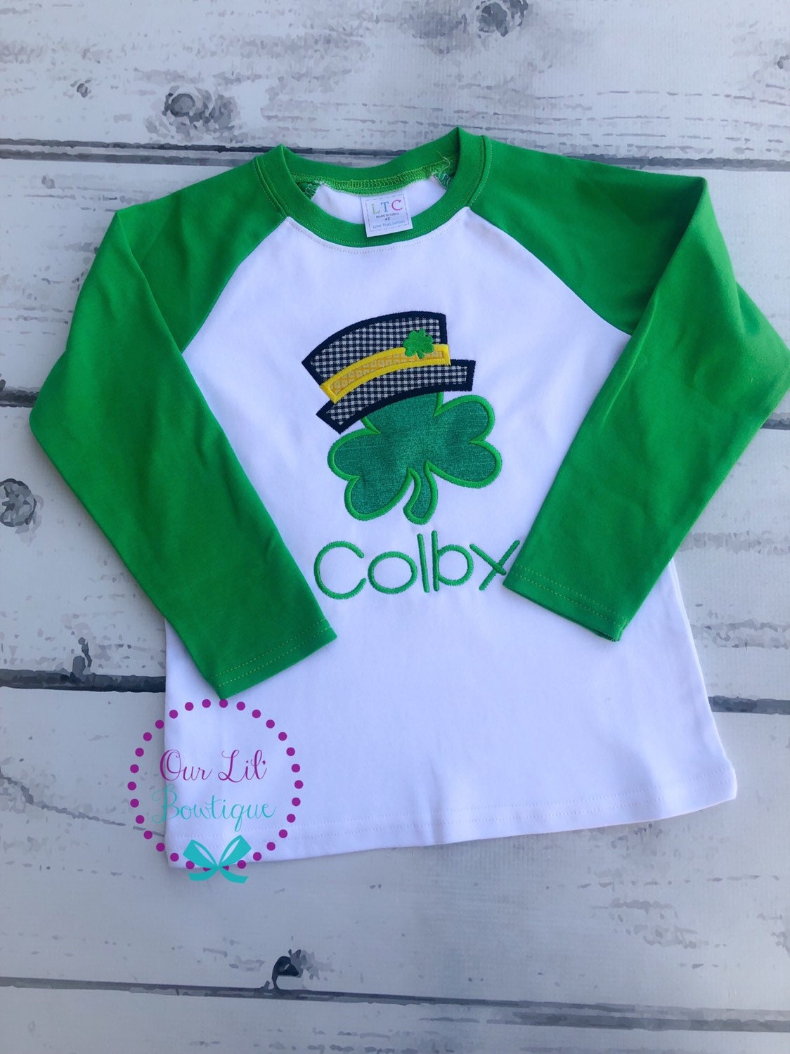 Personalized St. Patrick's Day Shirt: Shamrock Top Hat