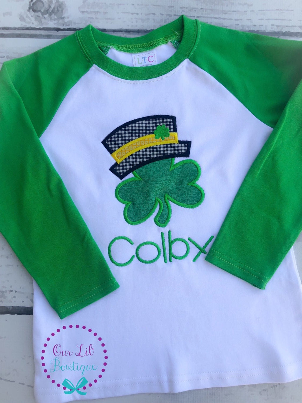 Personalized St. Patrick's Day Shirt: Shamrock Top Hat