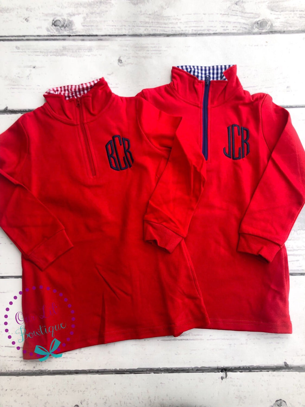 Personalized Kids Pullover: Monogrammed Cotton Zip Up