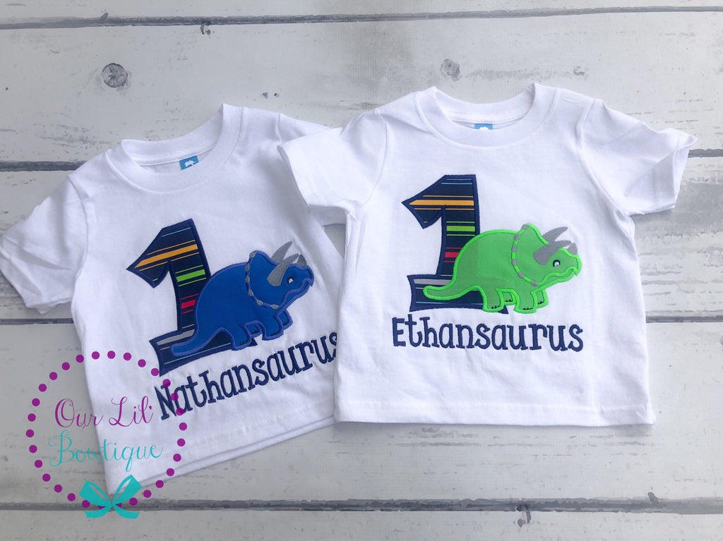 Personalized Dinosaur Birthday Shirt: Custom Age & Name