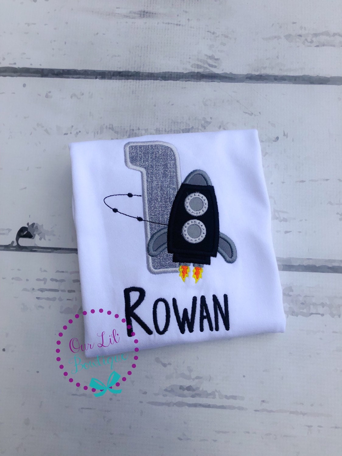Rocket Ship Birthday Shirt: Personalized Astronaut Party Tee