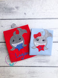 4th of July Shark Shirt: Patriotic Appliqué, Personalized