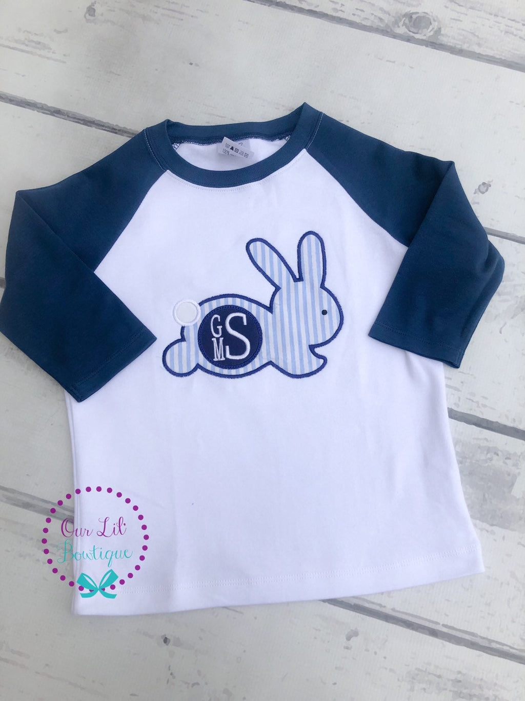 Personalized Easter Bunny Applique Shirt - Monogrammed Easter T-Shirt