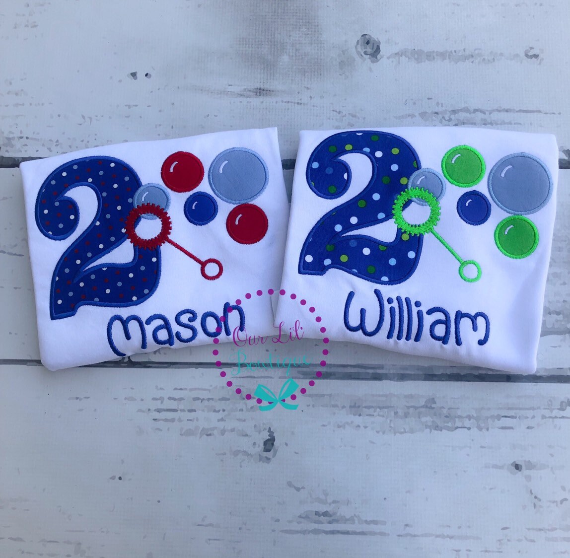 Bubble Birthday Shirt: Personalized Boy's First Birthday