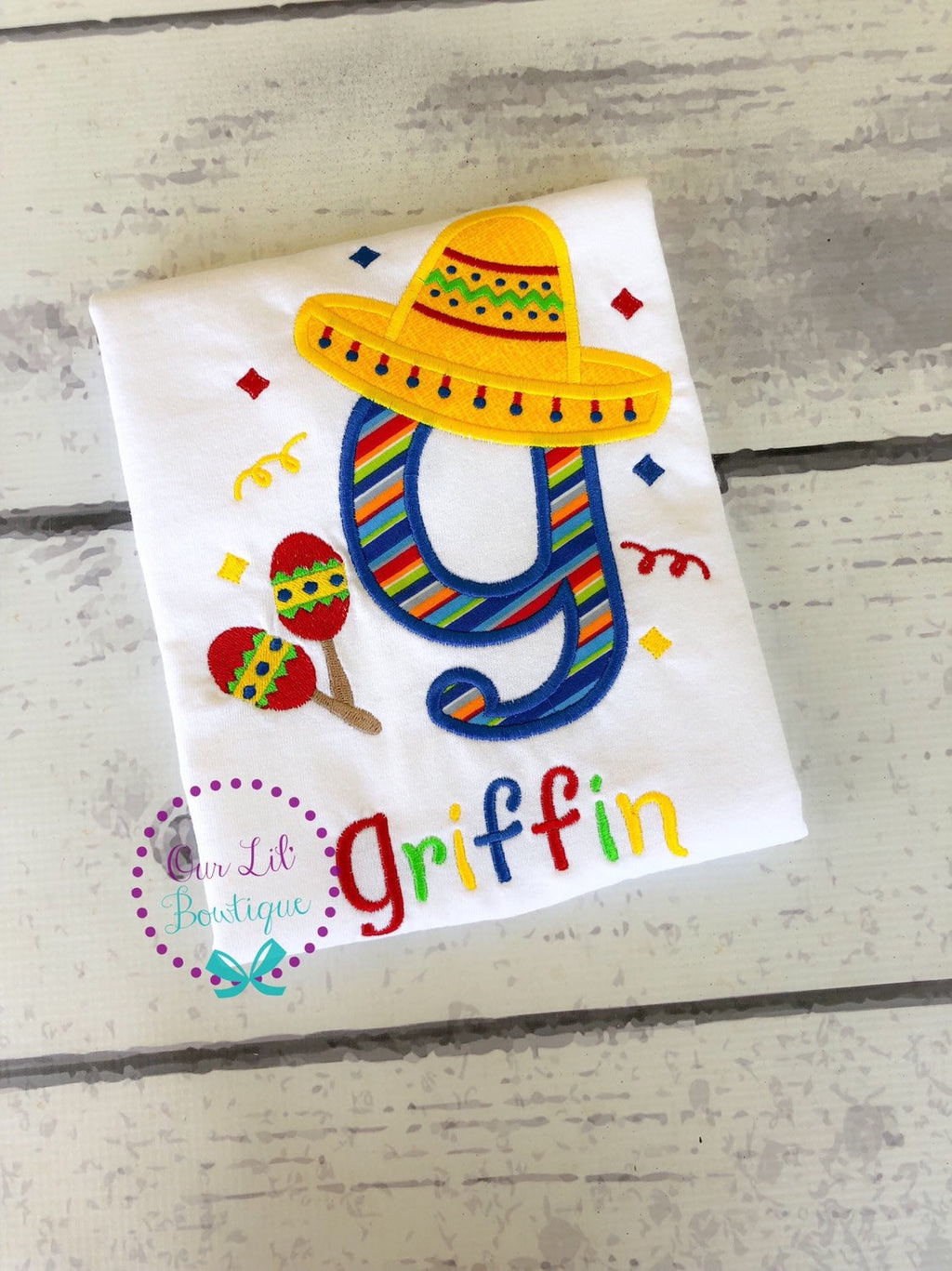 Personalized Cinco De Mayo Shirt: Sombrero Letter Design