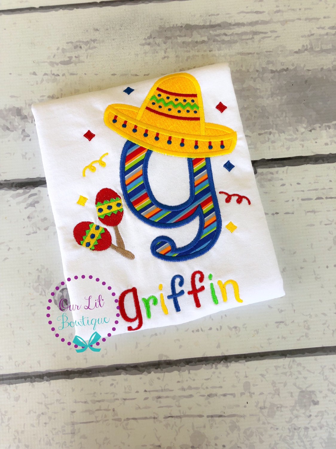 Personalized Cinco De Mayo Shirt: Sombrero Letter Design