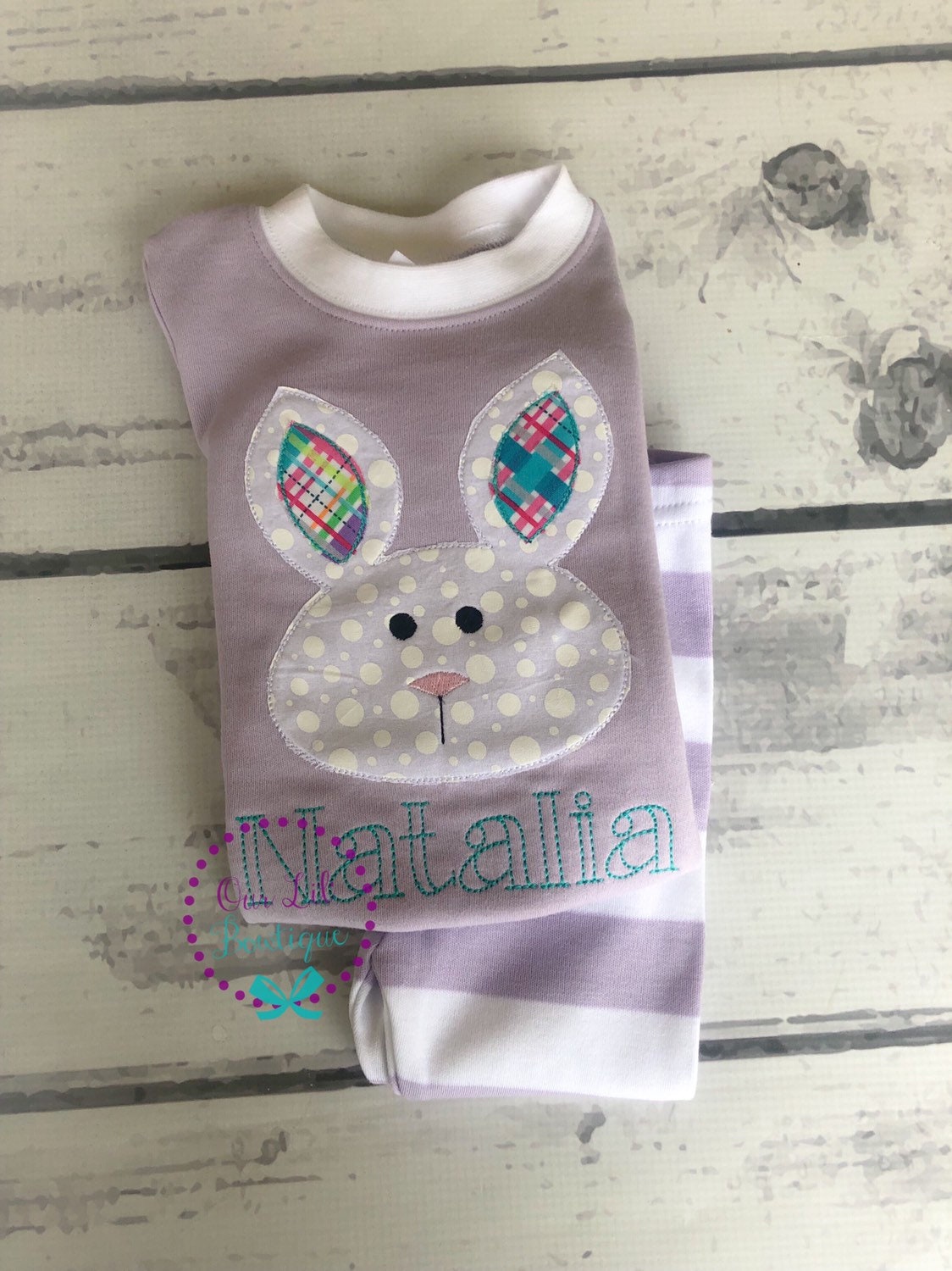 Personalized Easter Bunny Pajamas: Cotton Blend PJs