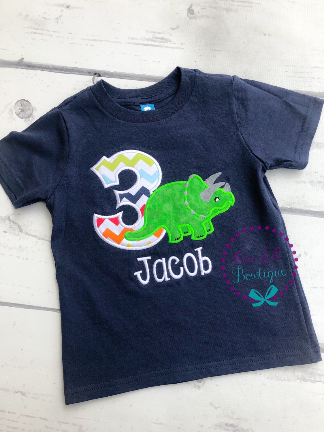 Dinosaur Birthday Shirt - Dinosaur Shirt - Personalized Birthday Shirt - Dinosaur Party - 3rd Birthday Shirt - Stegosaurus Shirt-Dinosaur