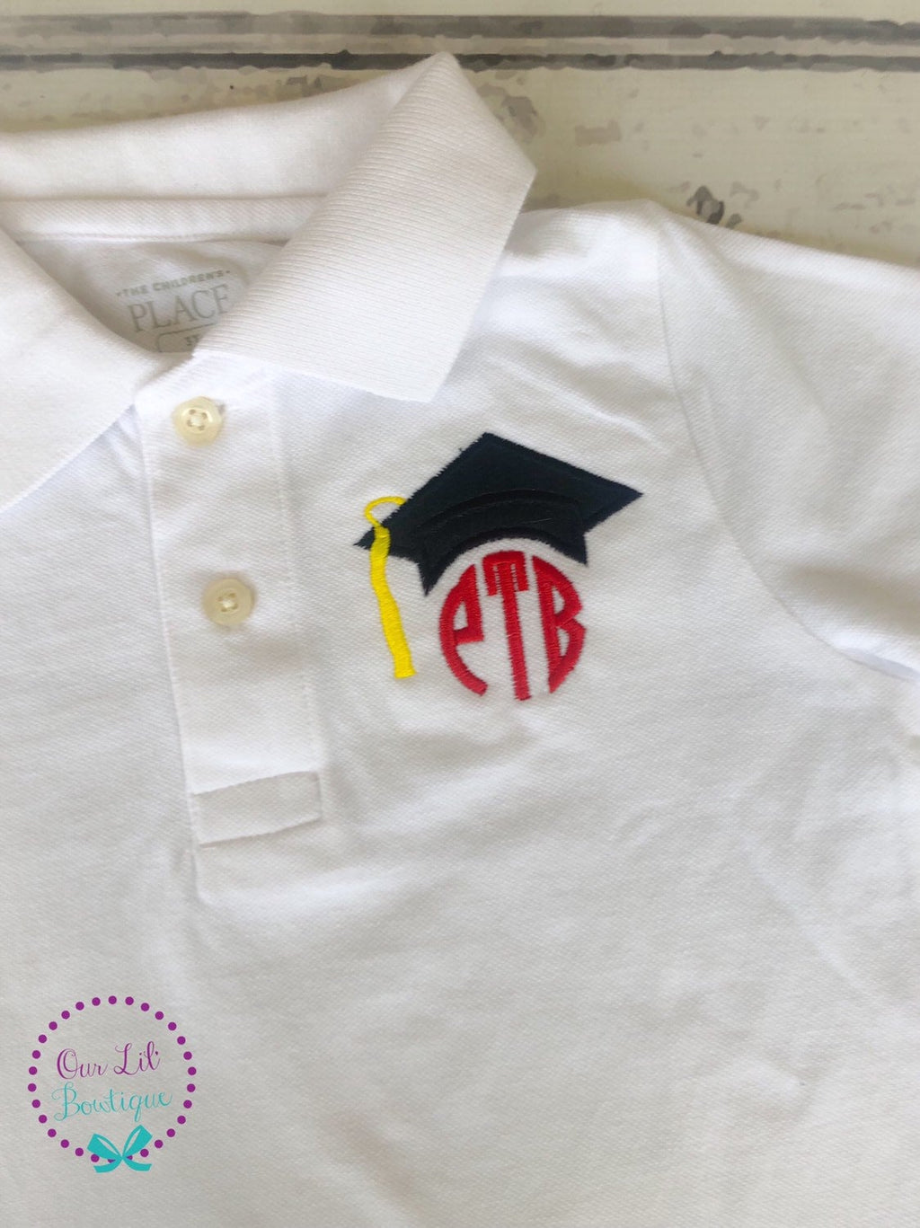 Personalized Graduation Polo: Embroidered Pre-K Grad Shirt - 2026 grad
