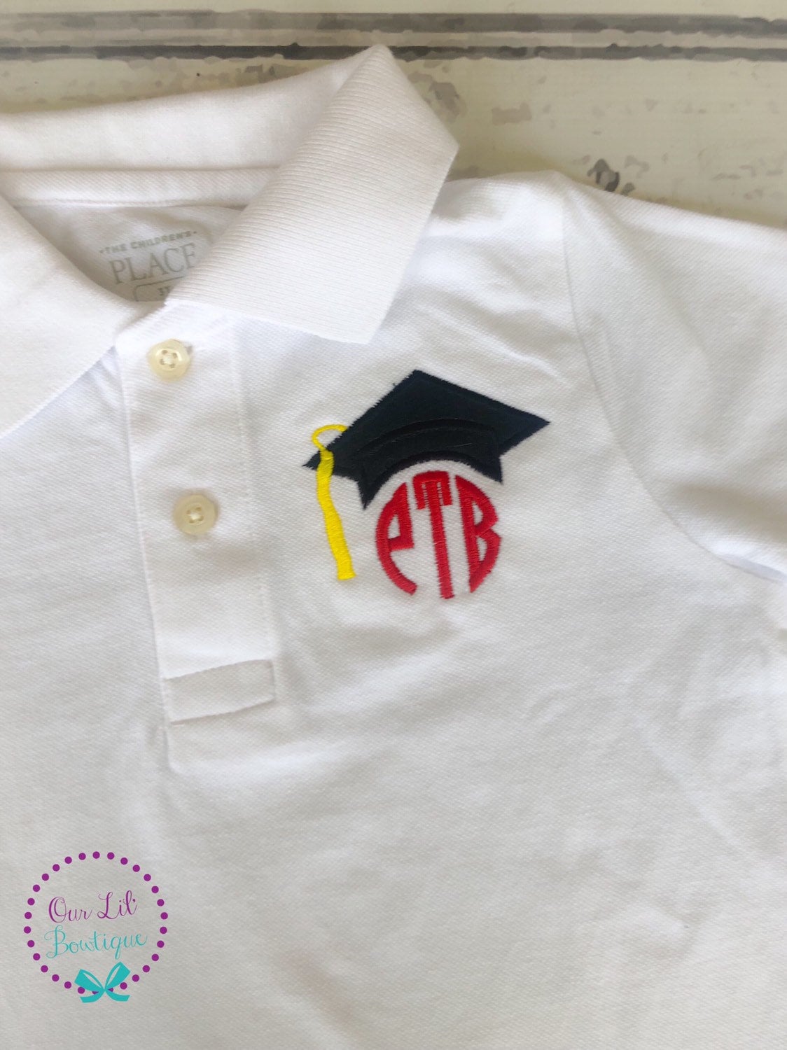 Personalized Graduation Polo: Embroidered Pre-K Grad Shirt - 2026 grad