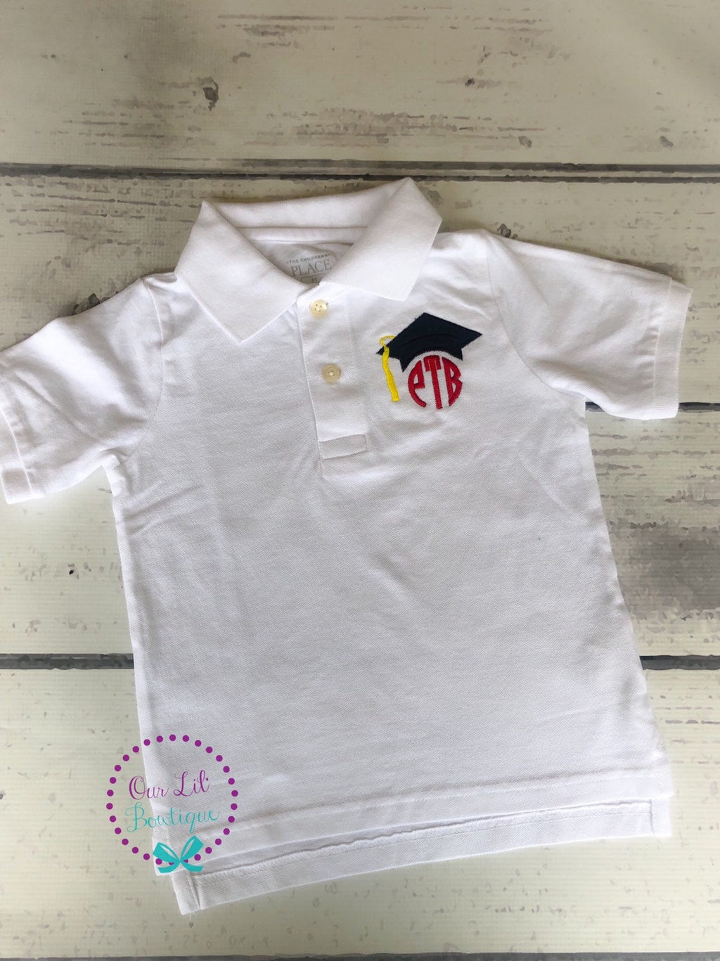 Personalized Graduation Polo: Embroidered Pre-K Grad Shirt - 2026 grad