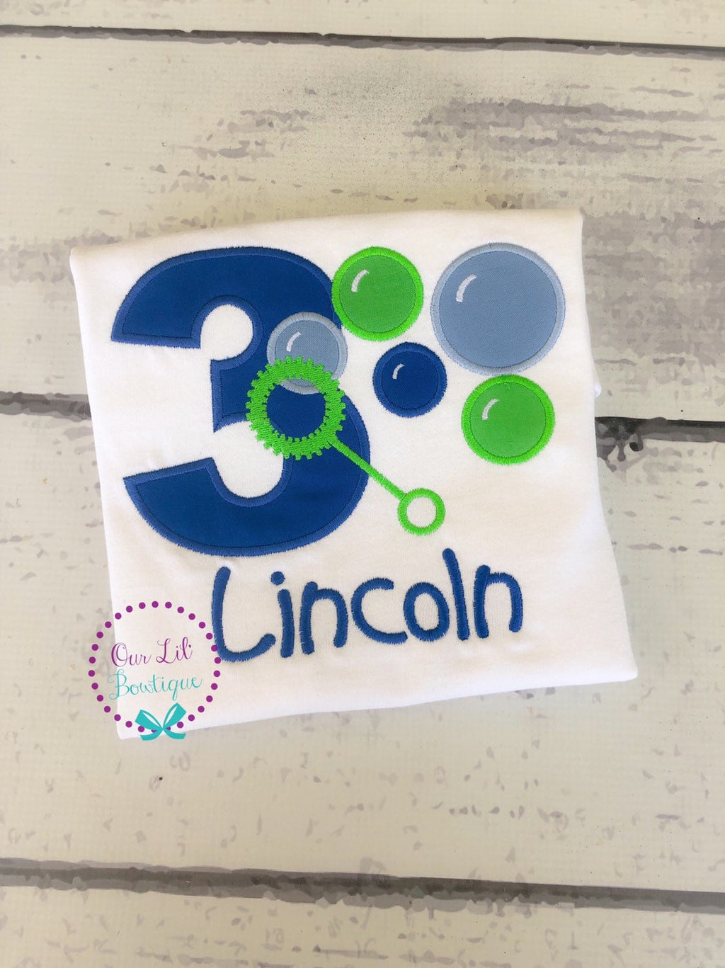 Bubble Birthday Shirt: Personalized Boy's First Birthday
