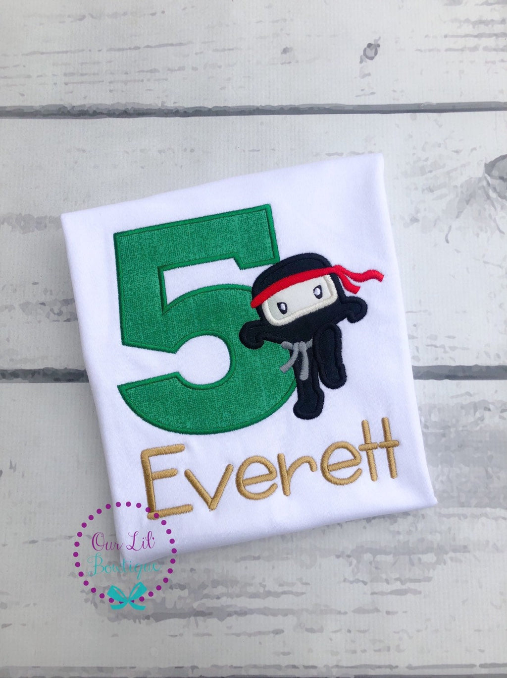Personalized Girl Ninja Birthday Shirt: Purple Ninja Party