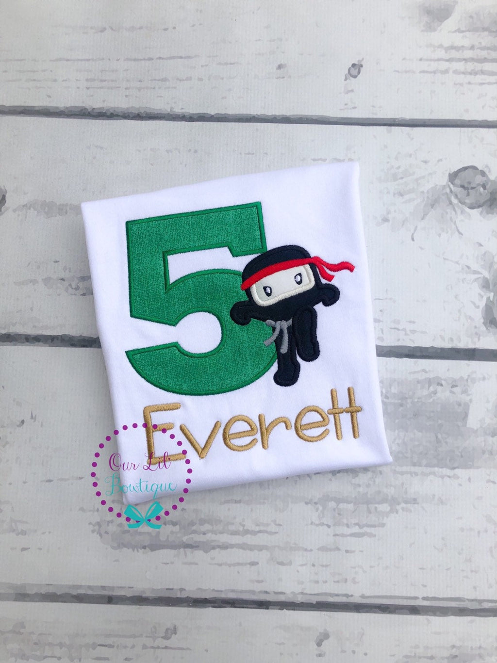 Personalized Girl Ninja Birthday Shirt: Purple Ninja Party