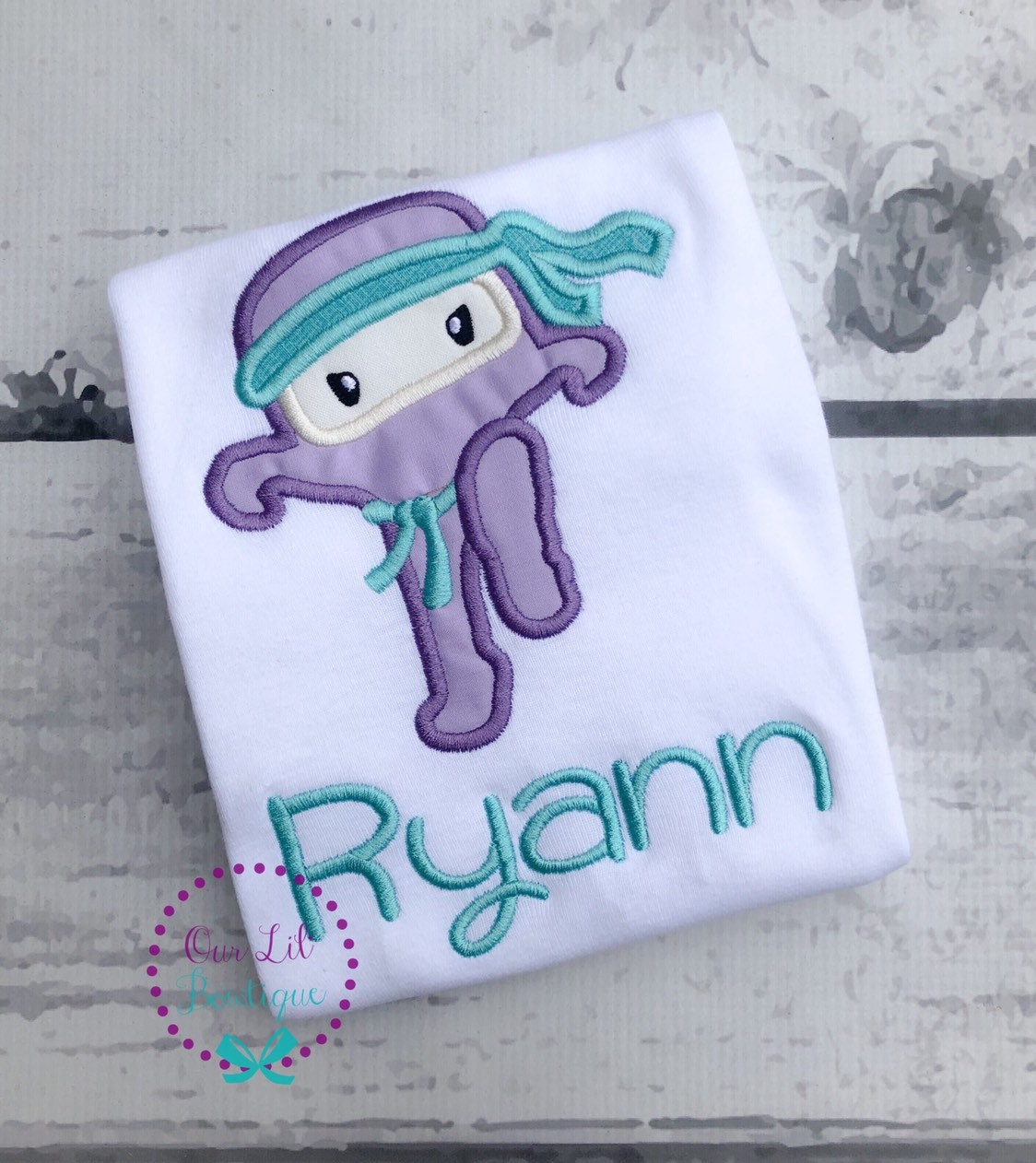 Personalized Girl Ninja Birthday Shirt: Purple Ninja Party