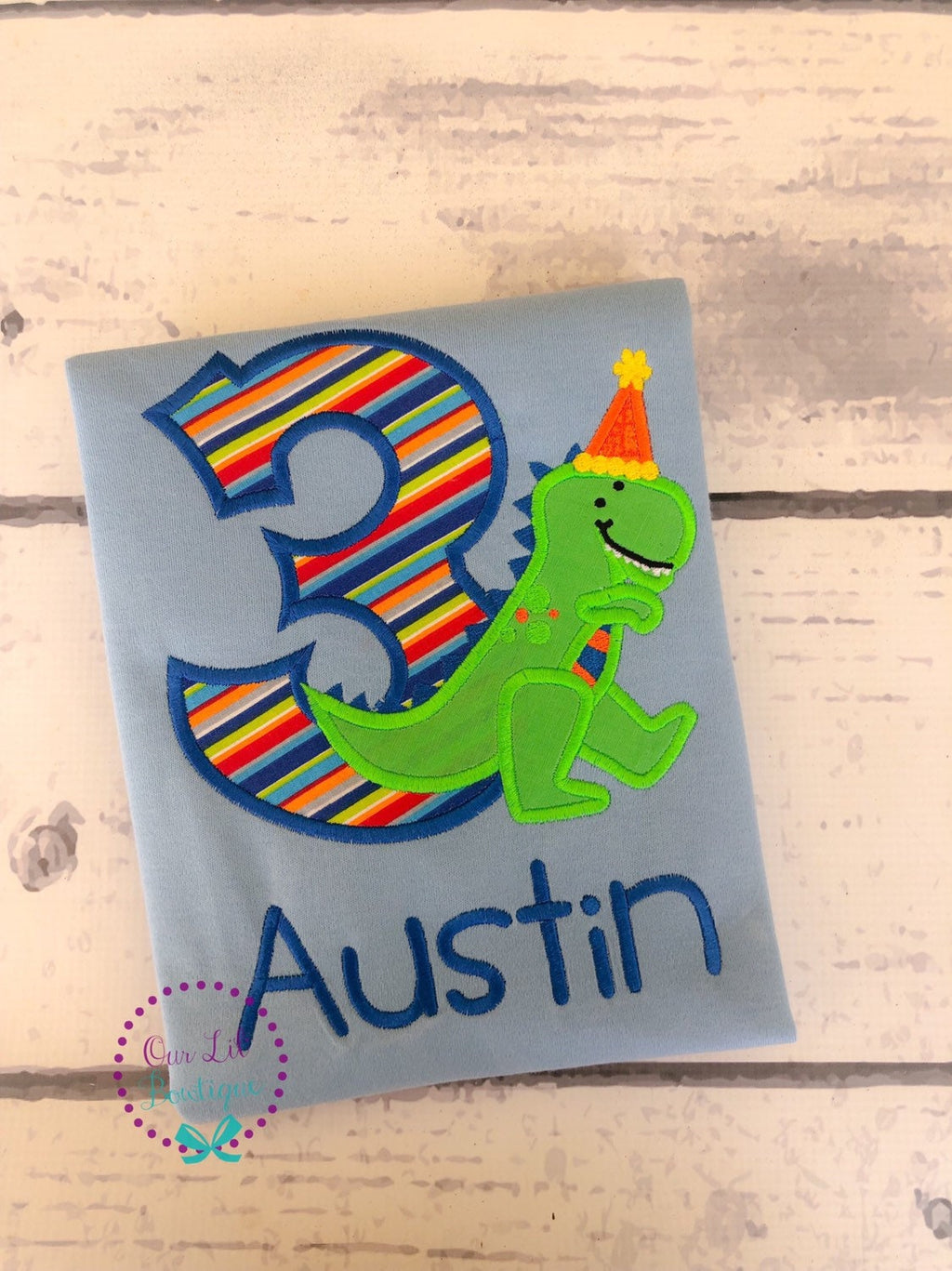 Personalized Dinosaur Birthday Shirt: T-Rex Party, Custom Age