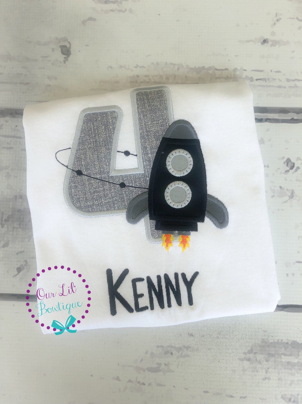 Rocket Ship Birthday Shirt: Personalized Astronaut Party Tee