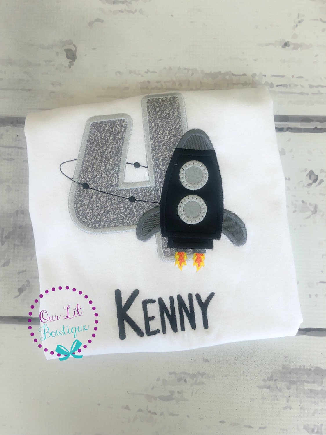 Rocket Ship Birthday Shirt: Personalized Astronaut Party Tee