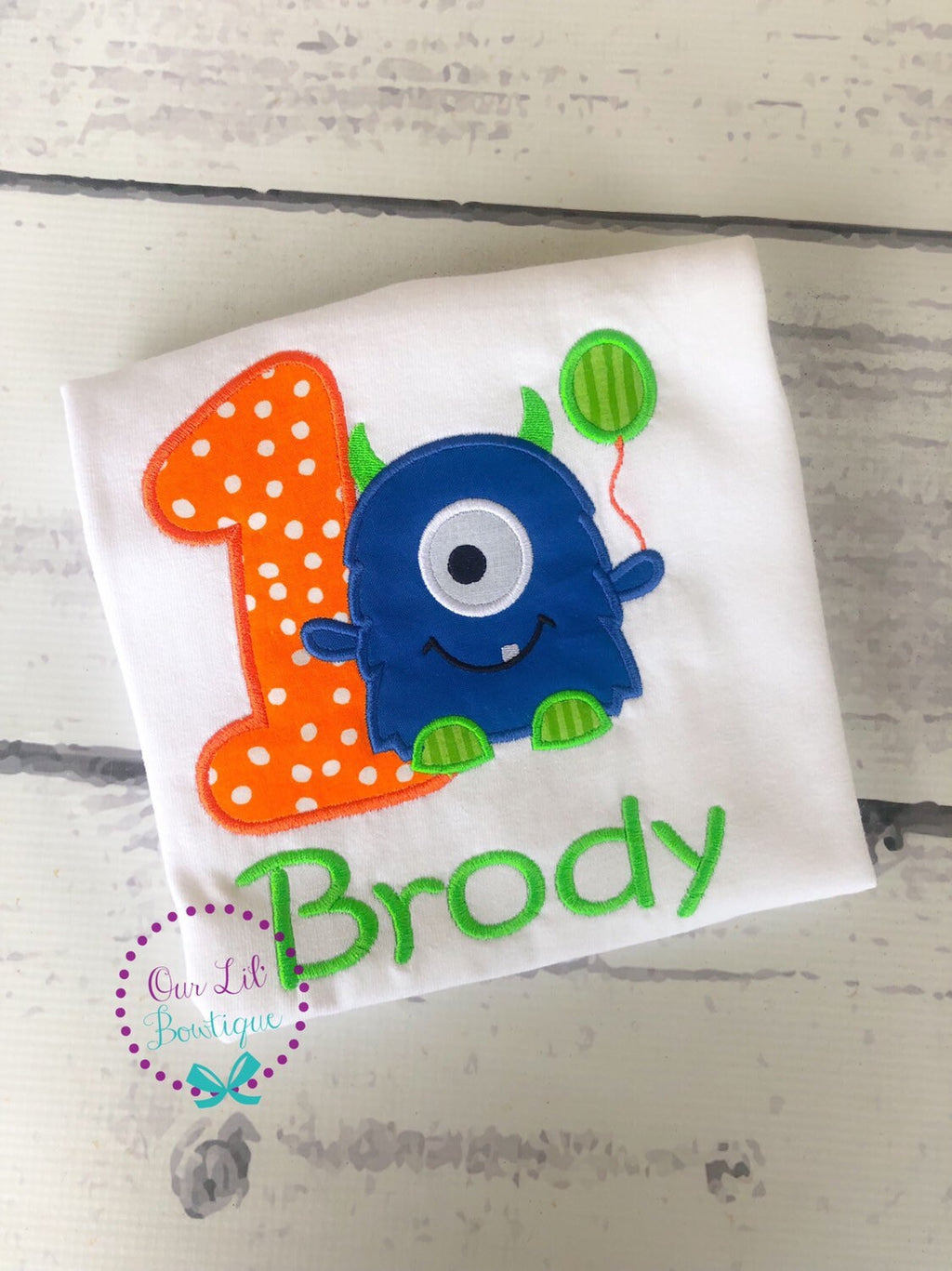 Personalized Monster 1st Birthday Shirt