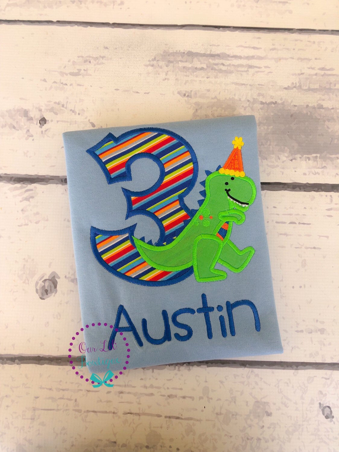 Personalized Dinosaur Birthday Shirt: T-Rex Party, Custom Age