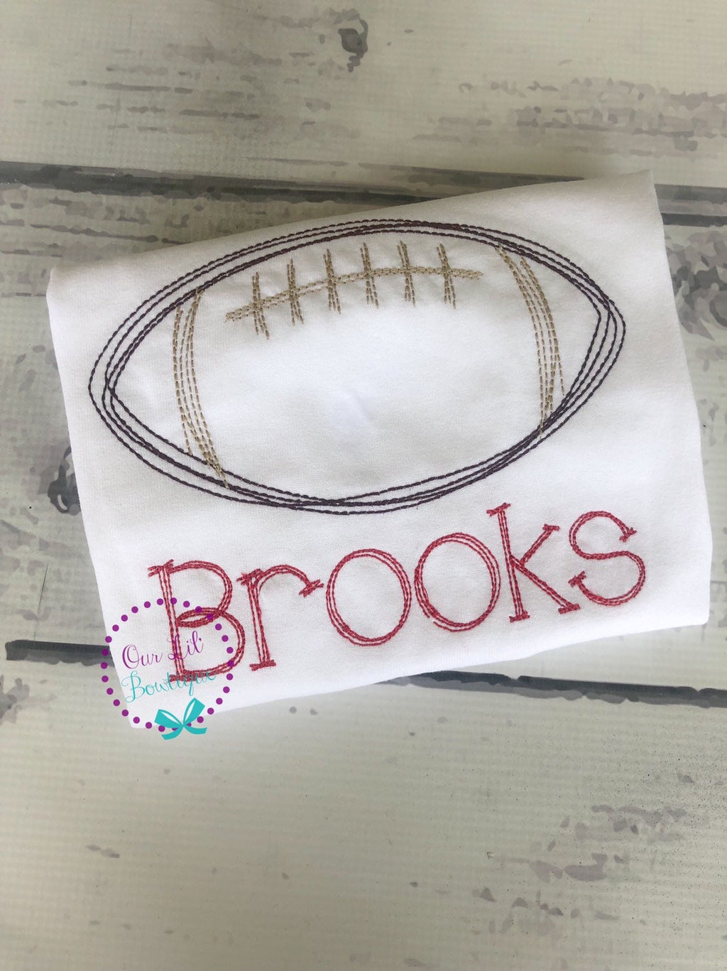 Embroidered Sketch Football Shirt: Personalized Team Spirit Outfit