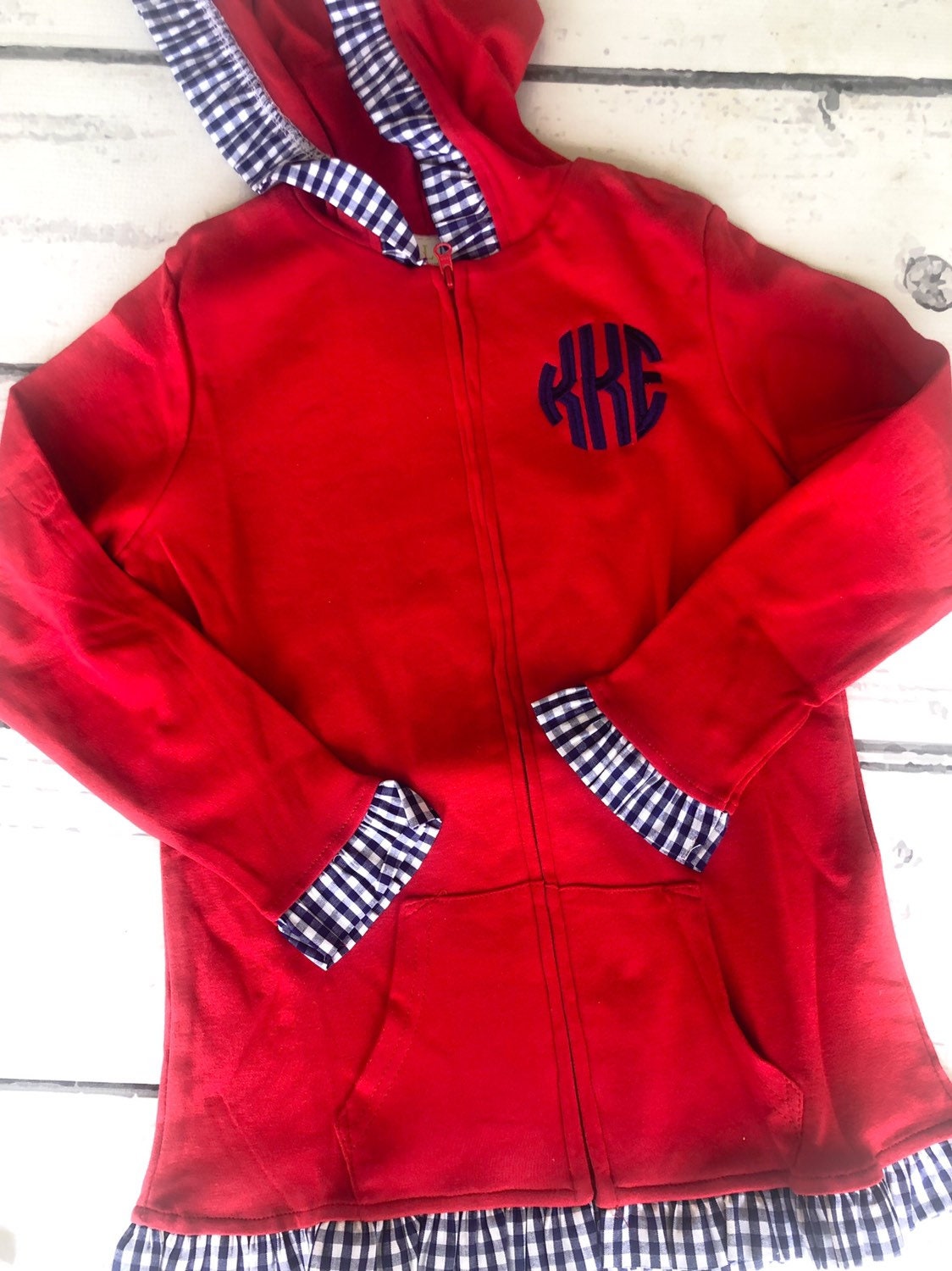 Personalized Kids Pullover: Monogrammed Cotton Zip Up
