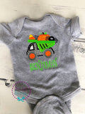 Halloween Dump Truck Shirt: Candy Corn Construction, Personalized