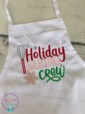 Holiday Baking Crew Apron - Personalized Apron - Personalized Gingerbread - Kids Apron - Adult Apron - Christmas Apron - Cooking Apron