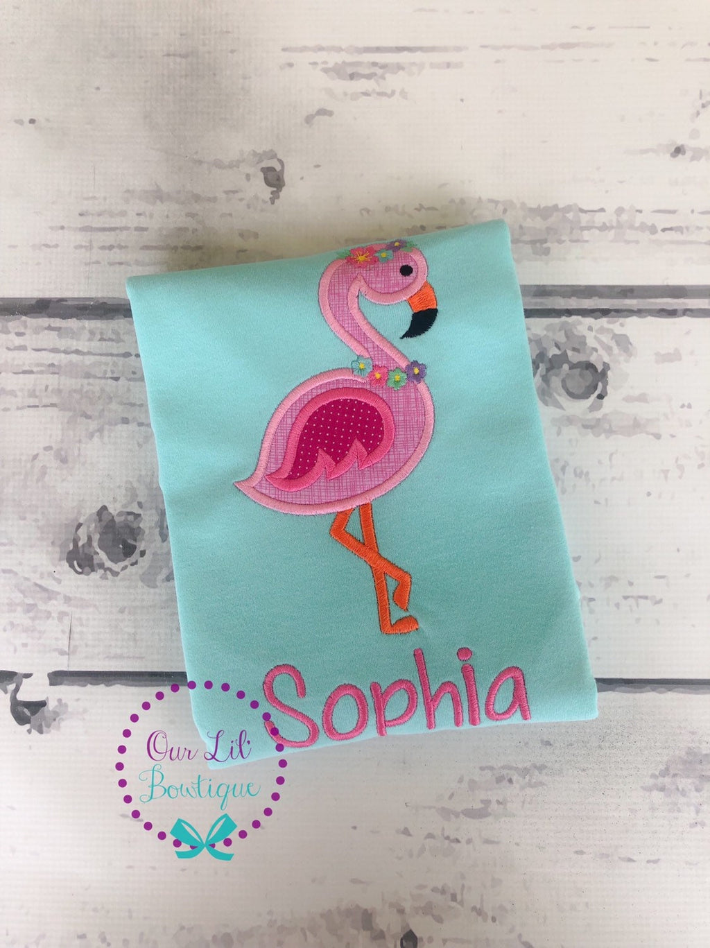 Personalized Flamingo Birthday Shirt or Bodysuit