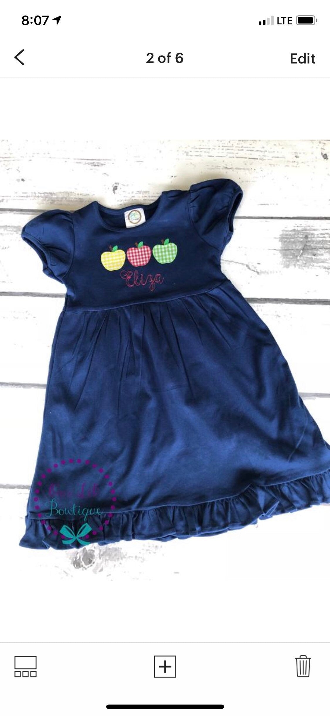 Apple School Dress - School Dress - Girls Apple Dress - Kindergarten Shirt -Preschool Dress-Monogram- Apples - Apple Shirt - Apple Picking