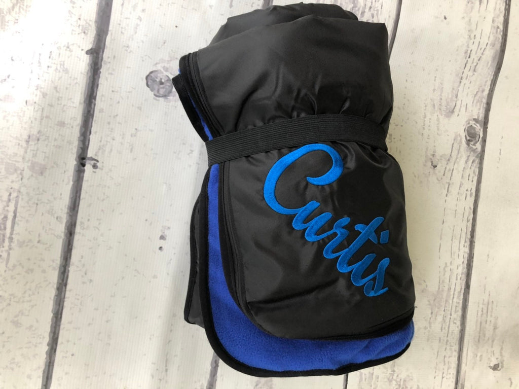 Personalized Fleece Picnic Blanket: Monogrammed Sports Blanket