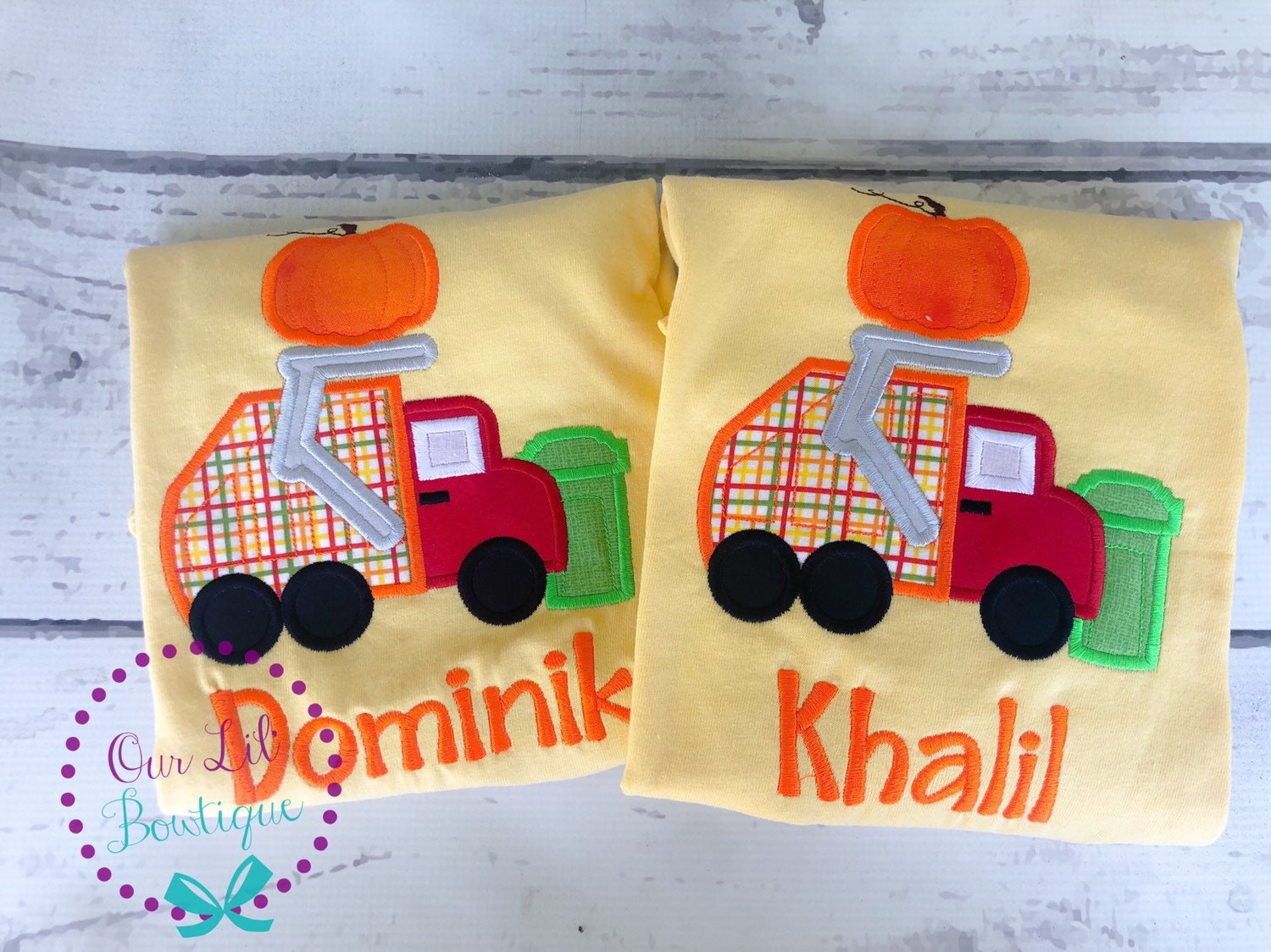 Personalized Pumpkin Truck Raglan Shirt - Thanksgiving Halloween